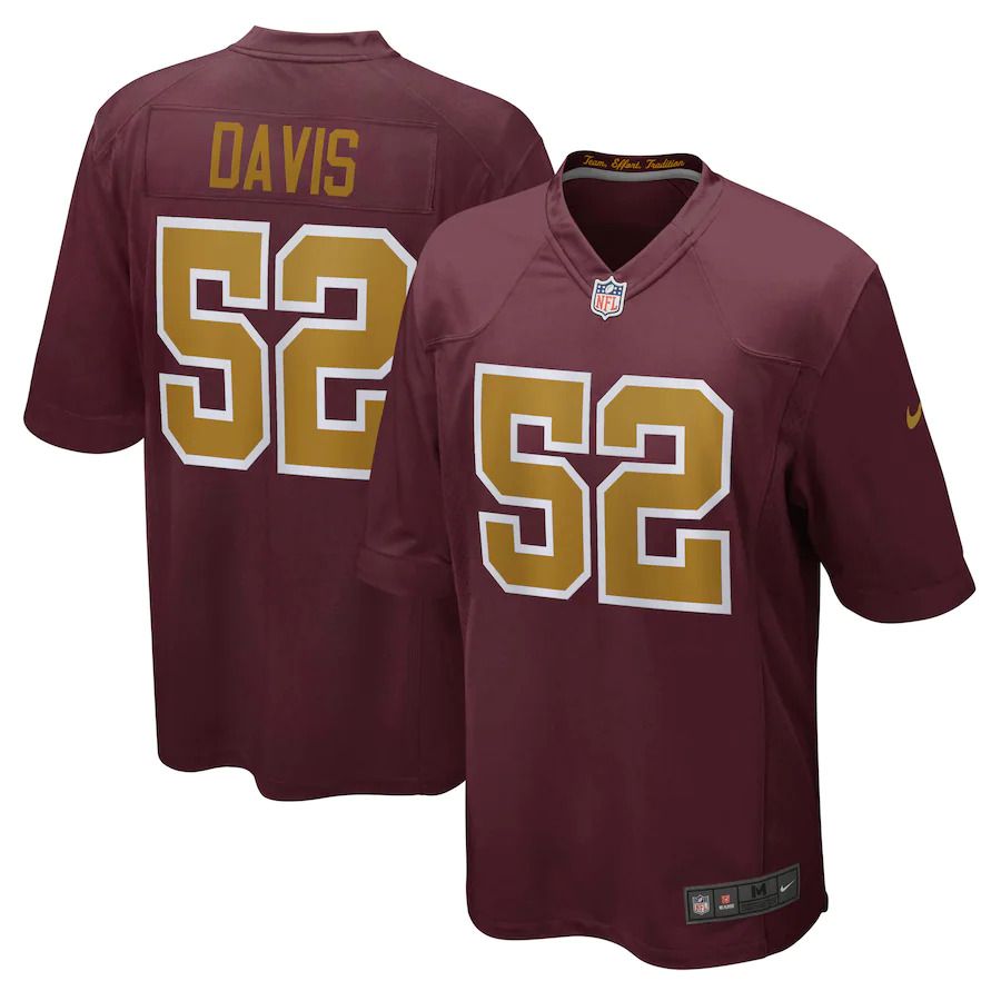 Men Washington Redskins #52 Jamin Davis Nike Burgundy Alternate Player Game NFL Jersey